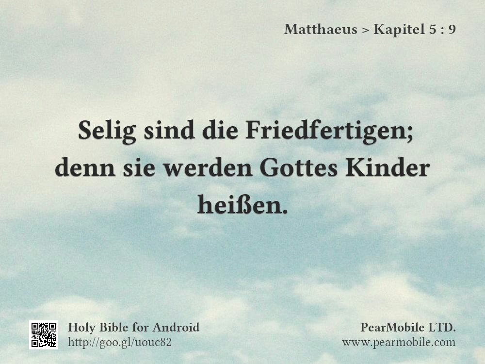 Matthaeus, Kapitel 5:9